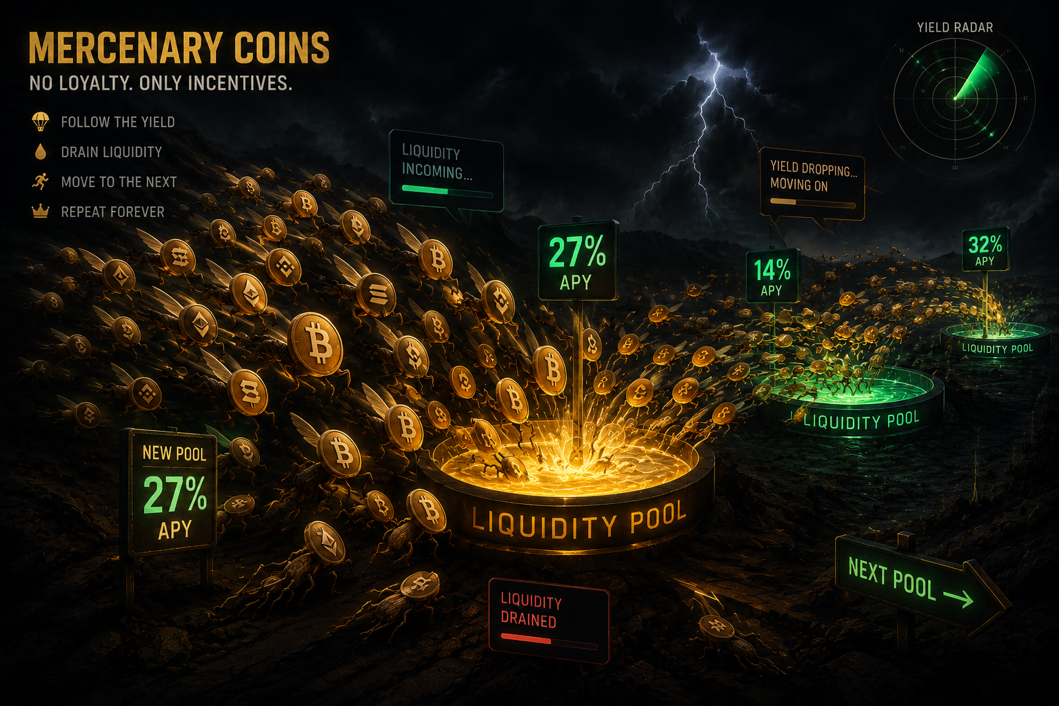 Mercenary capital — a swarm of yield-chasing coins